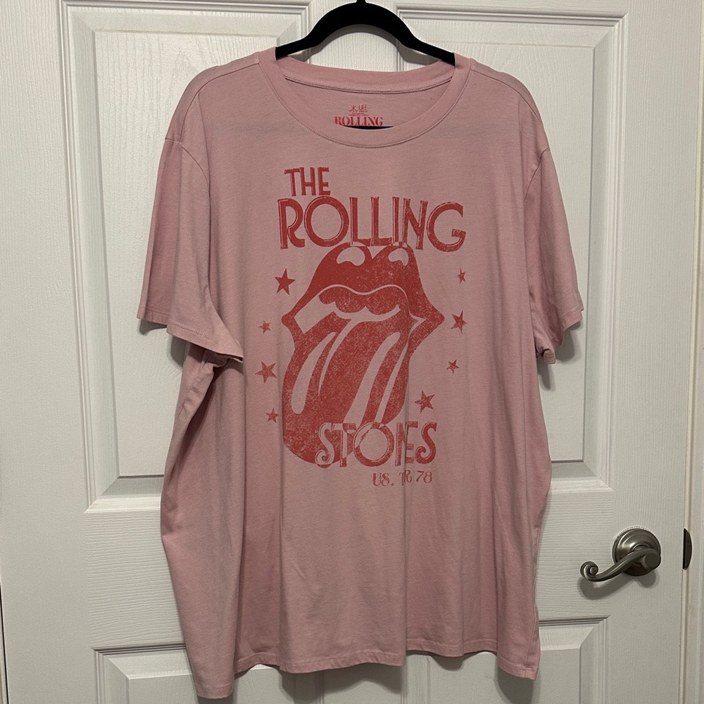 Pink Rolling Stones Graphic T-Shirt